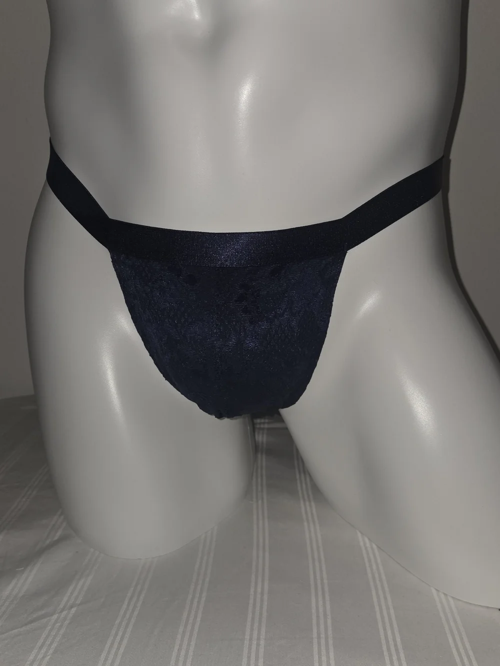 Cosabella Navy Blue Lace Men's Italian Thong